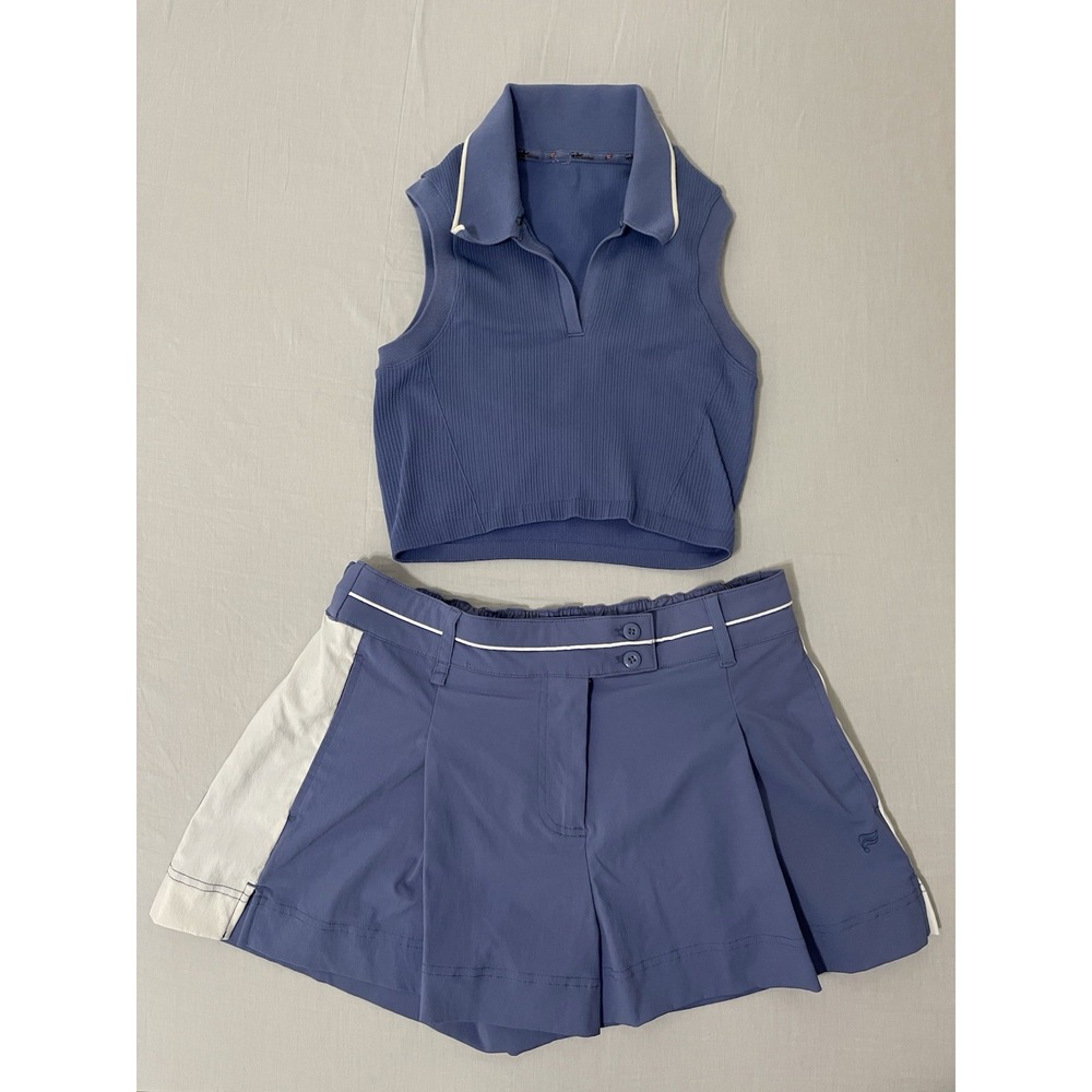Fabletics X Malbon Women's Golf Set Blue White